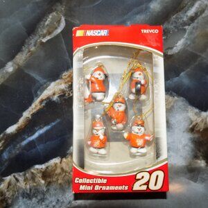 Nascar Collectible Mini Ornaments #20 Tony Stewart 5 Pieces NEW